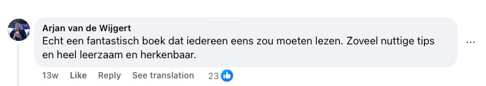Reader review from Facebook