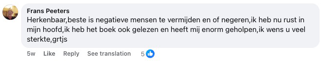 Reader review from Facebook