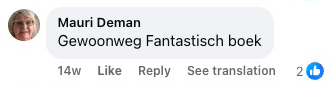 Reader review from Facebook