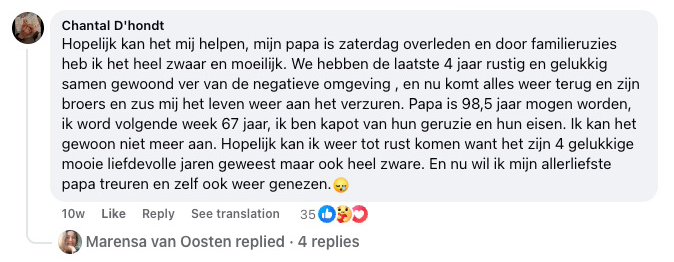 Reader review from Facebook