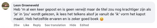 Reader review from Facebook