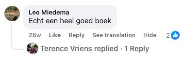 Reader review from Facebook