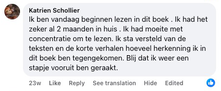 Reader review from Facebook