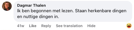 Reader review from Facebook