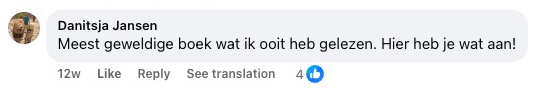 Reader review from Facebook